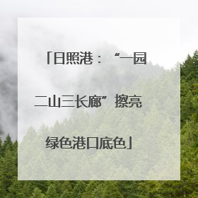 日照港：“一园二山三长廊”擦亮绿色港口底色
