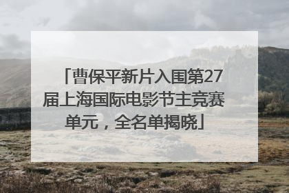 曹保平新片入围第27届上海国际电影节主竞赛单元，全名单揭晓
