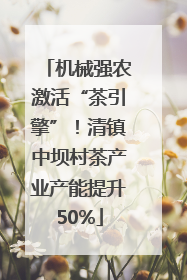 机械强农激活“茶引擎”！清镇中坝村茶产业产能提升50%