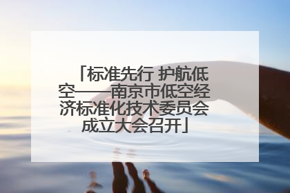 标准先行 护航低空——南京市低空经济标准化技术委员会成立大会召开