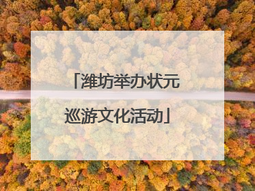 潍坊举办状元巡游文化活动