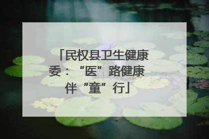 民权县卫生健康委：“医”路健康伴“童”行