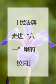 民法典走进“六一”里的校园