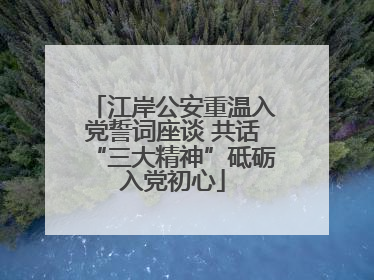 江岸公安重温入党誓词座谈 共话“三大精神”砥砺入党初心