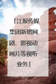 江报传媒集团新增网剧、影视动画片等视听业务