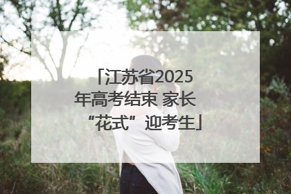 江苏省2025年高考结束 家长“花式”迎考生