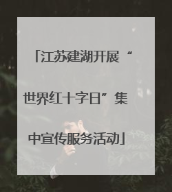 江苏建湖开展“世界红十字日”集中宣传服务活动