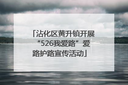 沾化区黄升镇开展“526我爱路”爱路护路宣传活动