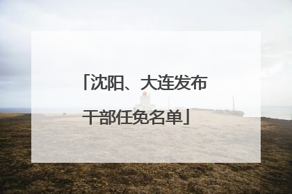 沈阳、大连发布干部任免名单