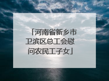 河南省新乡市卫滨区总工会慰问农民工子女