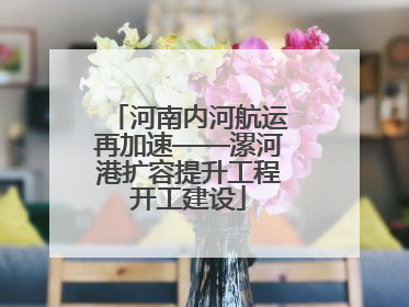 河南内河航运再加速——漯河港扩容提升工程开工建设