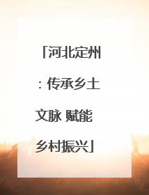 河北定州：传承乡土文脉 赋能乡村振兴