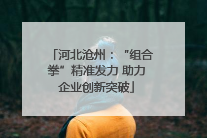 河北沧州：“组合拳”精准发力 助力企业创新突破