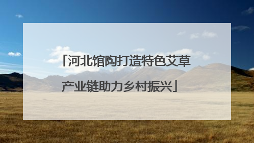河北馆陶打造特色艾草产业链助力乡村振兴