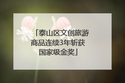 泰山区文创旅游商品连续3年斩获国家级金奖