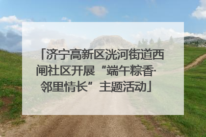 济宁高新区洸河街道西闸社区开展“端午粽香·邻里情长”主题活动