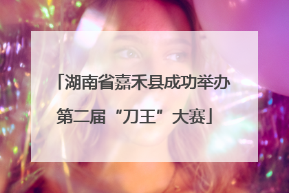 湖南省嘉禾县成功举办第二届“刀王”大赛