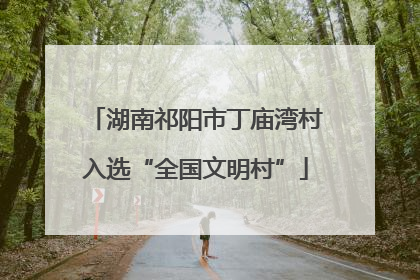 湖南祁阳市丁庙湾村入选“全国文明村”