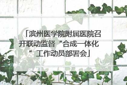 滨州医学院附属医院召开联动监督“合成一体化”工作动员部署会