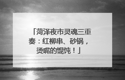 菏泽夜市灵魂三重奏：红柳串、砂锅，烫嘴的馄饨！