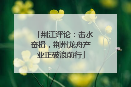 荆江评论：击水奋楫，荆州龙舟产业正破浪前行
