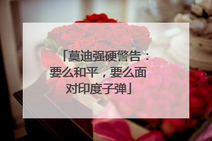 莫迪强硬警告：要么和平，要么面对印度子弹