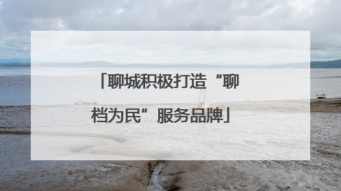 聊城积极打造“聊档为民”服务品牌
