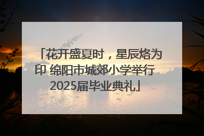 花开盛夏时，星辰烙为印 绵阳市城郊小学举行2025届毕业典礼