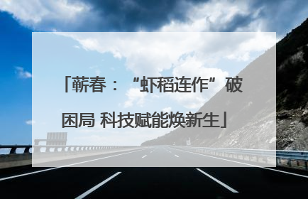 蕲春：“虾稻连作”破困局 科技赋能焕新生