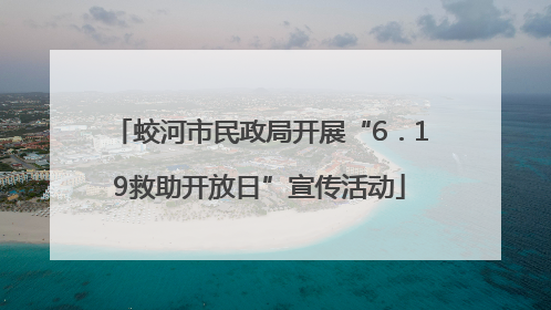 蛟河市民政局开展“6．19救助开放日”宣传活动