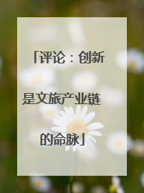 评论：创新是文旅产业链的命脉
