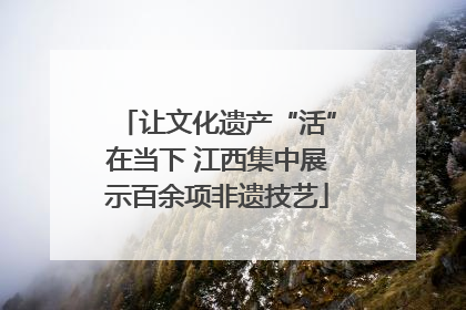 让文化遗产“活”在当下 江西集中展示百余项非遗技艺
