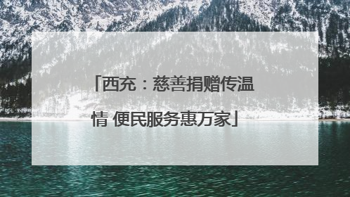 西充：慈善捐赠传温情 便民服务惠万家