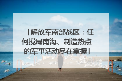 解放军南部战区：任何搅局南海、制造热点的军事活动尽在掌握