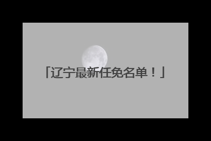 辽宁最新任免名单！