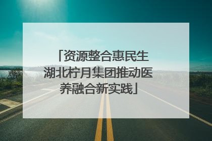 资源整合惠民生 湖北柠月集团推动医养融合新实践
