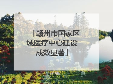 赣州市国家区域医疗中心建设成效显著