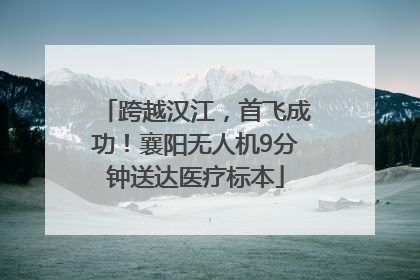 跨越汉江，首飞成功！襄阳无人机9分钟送达医疗标本