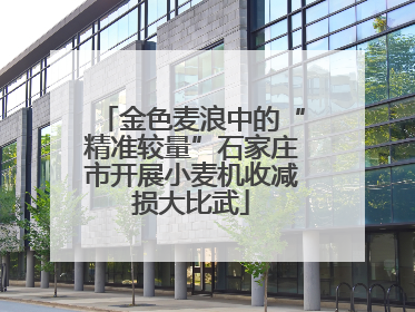 金色麦浪中的“精准较量”石家庄市开展小麦机收减损大比武