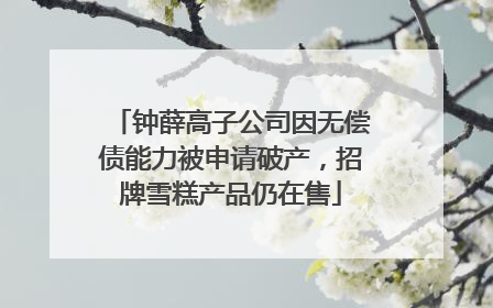钟薛高子公司因无偿债能力被申请破产，招牌雪糕产品仍在售