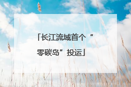 长江流域首个“零碳岛”投运