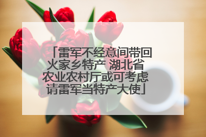 雷军不经意间带回火家乡特产 湖北省农业农村厅或可考虑请雷军当特产大使