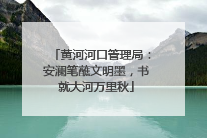 黄河河口管理局：安澜笔蘸文明墨，书就大河万里秋