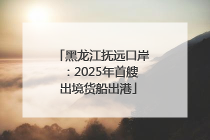 黑龙江抚远口岸：2025年首艘出境货船出港