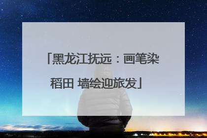 黑龙江抚远：画笔染稻田 墙绘迎旅发