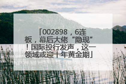 002898，6连板，幕后大佬“隐现”！国际投行发声，这一领域或迎十年黄金期