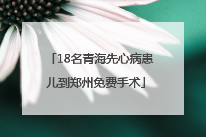 18名青海先心病患儿到郑州免费手术