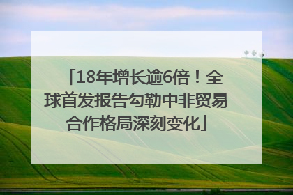 18年增长逾6倍！全球首发报告勾勒中非贸易合作格局深刻变化