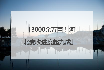 3000余万亩！河北麦收进度超九成