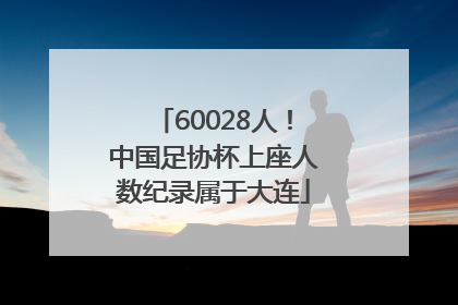 60028人！中国足协杯上座人数纪录属于大连
